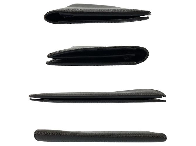 Louis Vuitton Taiga Leather Long Wallet Black - view 10