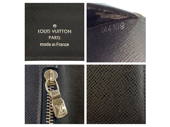Louis Vuitton Taiga Leather Long Wallet Black - view 3
