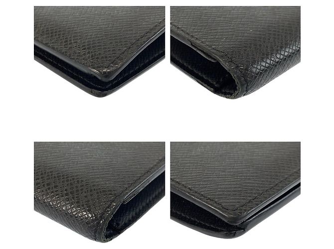 Louis Vuitton Taiga Leather Long Wallet Black - view 8
