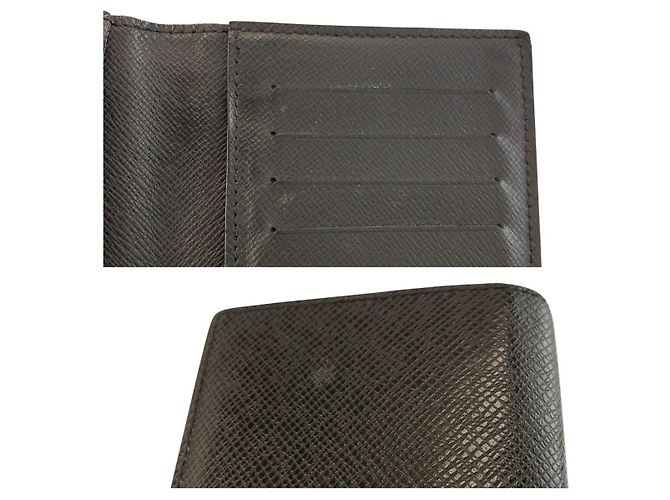 Louis Vuitton Taiga Leather Long Wallet Black - view 9