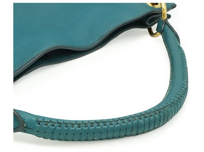 Borsa a tracolla in pelle Prada Verde - vista 4