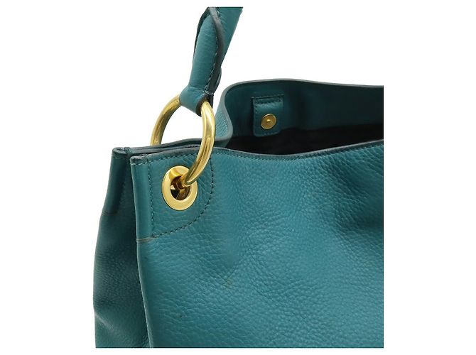 Borsa a tracolla in pelle Prada Verde - vista 5