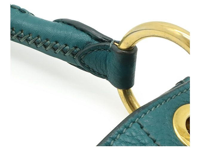 Borsa a tracolla in pelle Prada Verde - vista 7