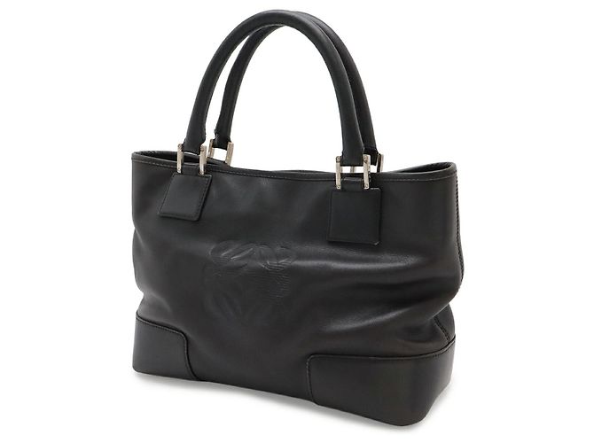 Borsa a mano in pelle Loewe Anagram Amazona Nera Nero - vista 2