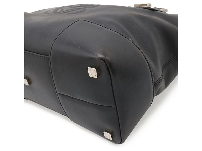 Borsa a mano in pelle Loewe Anagram Amazona Nera Nero - vista 3