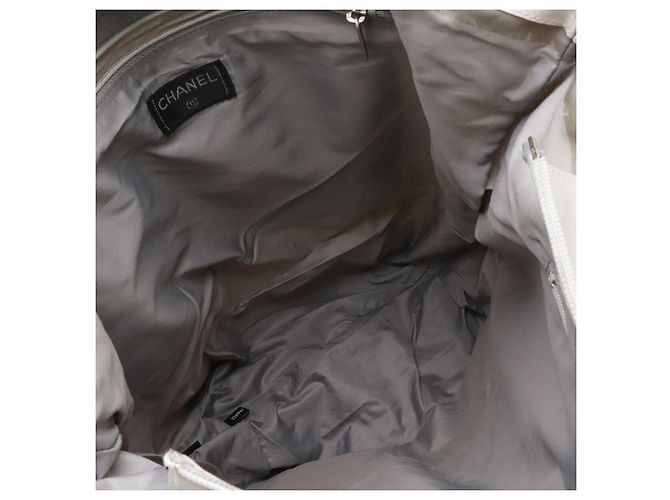 Chanel Nylon Logo 2WAY Tote Bag Grau - Ansicht 7