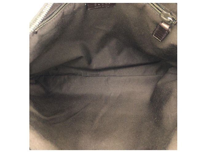 Borsa a tracolla Gucci in tela GG Supreme beige e marrone scuro - vista 9
