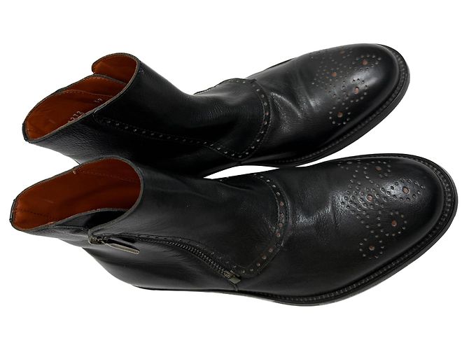 Stivaletti Etro in pelle nera Verde - vista 5