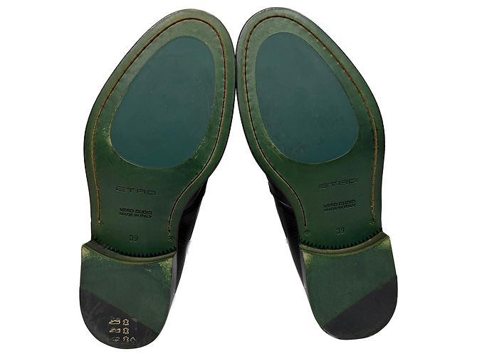 Stivaletti Etro in pelle nera Verde - vista 8