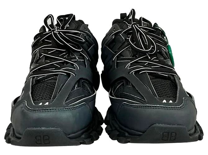 Baskets Track Balenciaga en polyuréthane noir - vue 3
