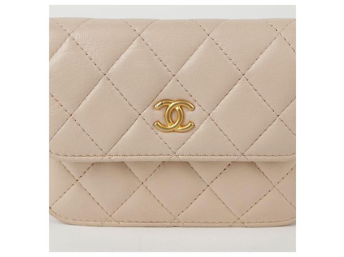 Chanel Mini Schulter- und Crossbody-Tasche mit goldenen Kugeln Pink - Ansicht 3