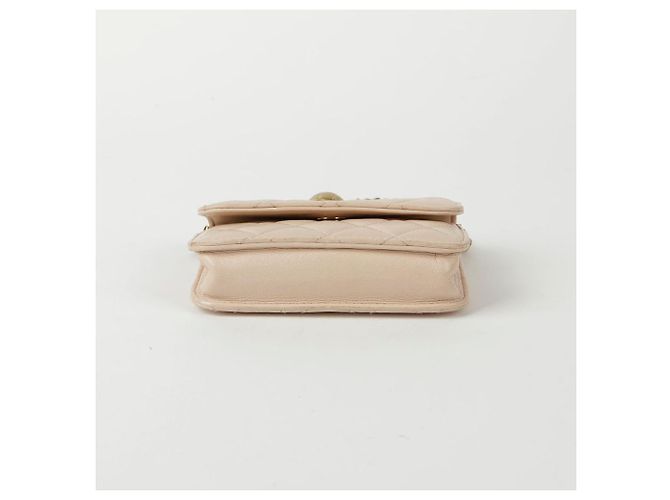 Chanel Mini Schulter- und Crossbody-Tasche mit goldenen Kugeln Pink - Ansicht 6