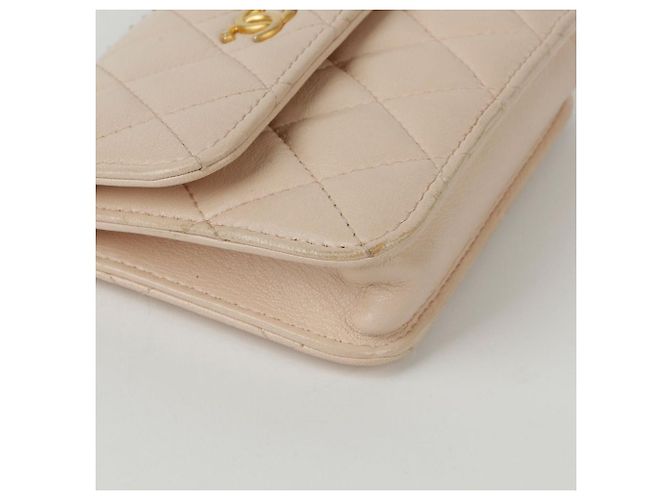 Chanel Mini Schulter- und Crossbody-Tasche mit goldenen Kugeln Pink - Ansicht 8