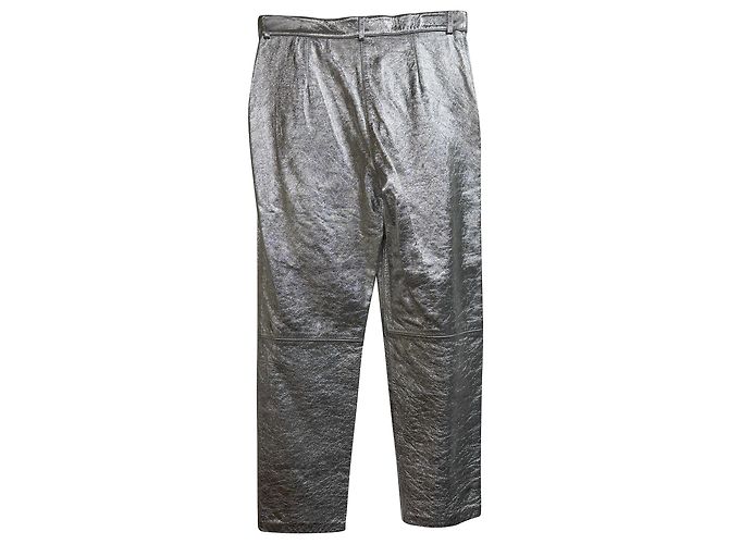 Etro Metallic-Hose aus silberner Viskose Metallisch - Ansicht 2