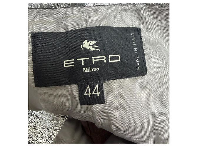 Etro Metallic-Hose aus silberner Viskose Metallisch - Ansicht 3