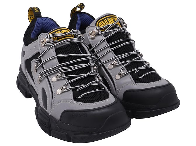 Sneakers Flashtrek Gucci in pelle multicolore Nero - vista 3