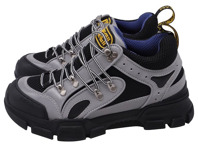 Sneakers Flashtrek Gucci in pelle multicolore Nero - vista 4