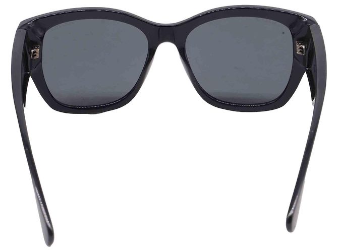 Timeless Occhiali da sole Chanel CC con montatura a farfalla in acetato nero - vista 4