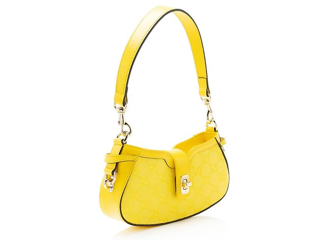 Borsa a tracolla GG Canvas Moon di Gucci Giallo - vista 2