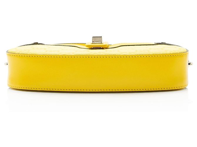 Borsa a tracolla GG Canvas Moon di Gucci Giallo - vista 4