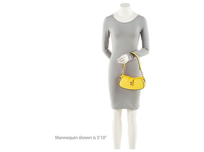 Borsa a tracolla GG Canvas Moon di Gucci Giallo - vista 5