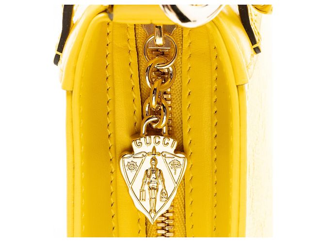 Borsa a tracolla GG Canvas Moon di Gucci Giallo - vista 9