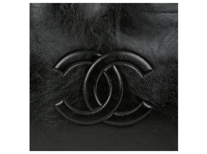 Chanel Borsa Tote a Spalla CC Logo Shopper Nero - vista 2