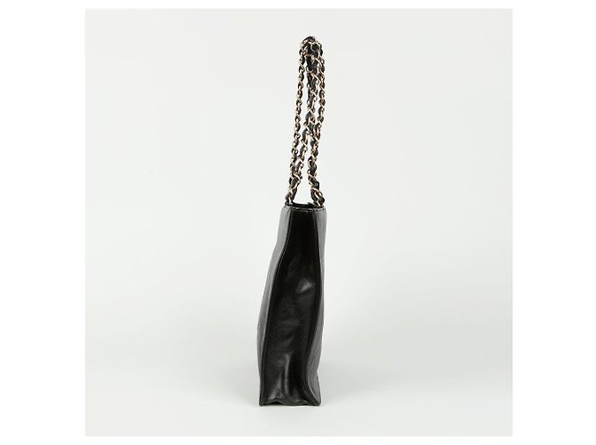 Chanel Borsa Tote a Spalla CC Logo Shopper Nero - vista 5