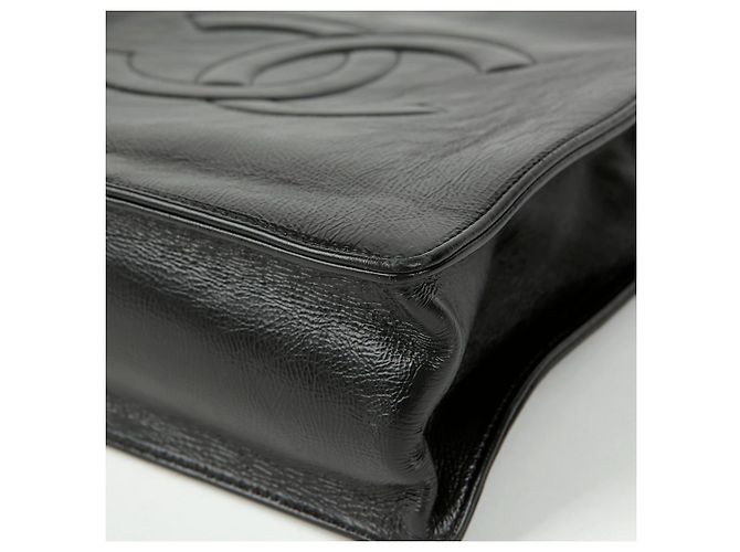 Chanel Borsa Tote a Spalla CC Logo Shopper Nero - vista 7