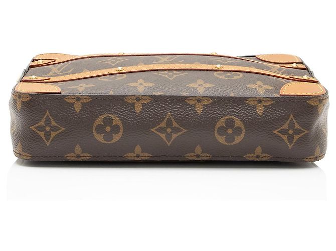Pochette Soft Trunk in tela Monogram con borchie Louis Vuitton Marrone - vista 4
