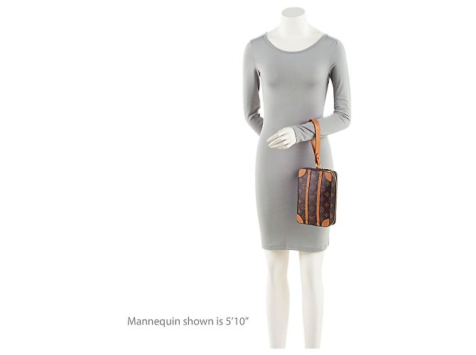 Pochette Soft Trunk in tela Monogram con borchie Louis Vuitton Marrone - vista 5
