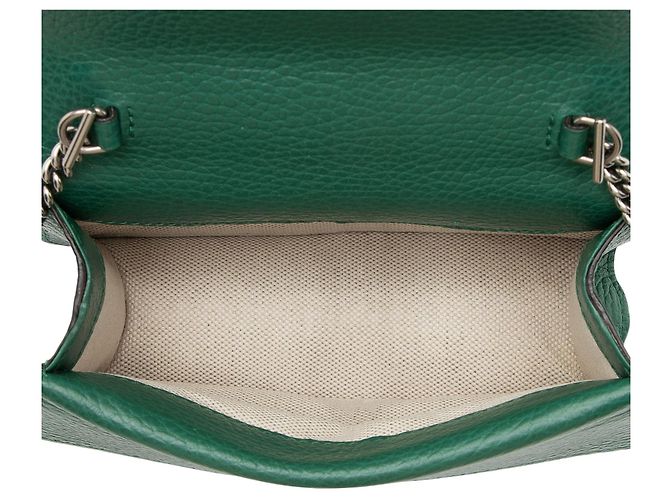Mini borsa a mano Dionysus in pelle e cristalli Gucci Verde - vista 7