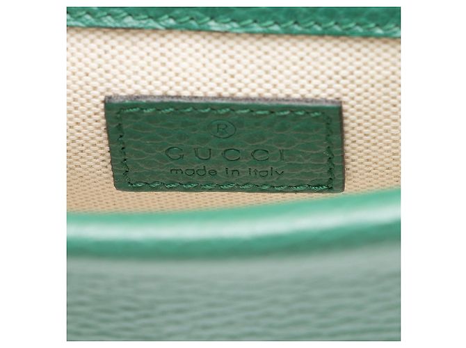 Mini borsa a mano Dionysus in pelle e cristalli Gucci Verde - vista 8