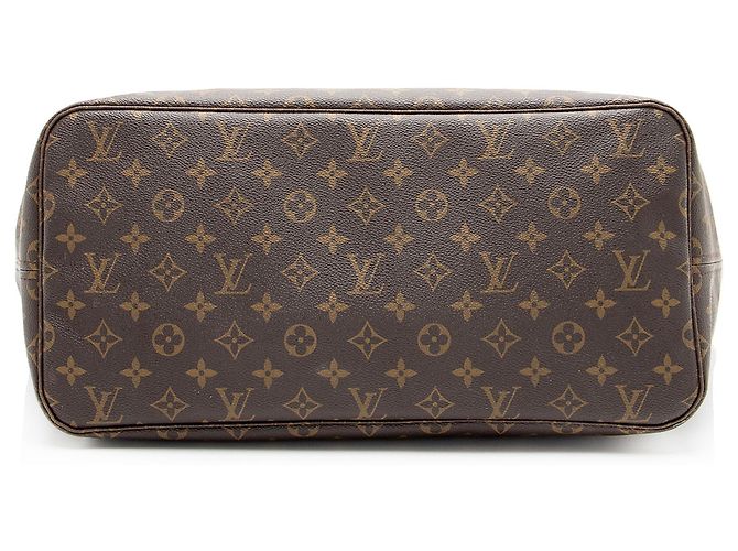 Bolso Neverfull GM de lona Monogram Louis Vuitton Castaño - vista 4