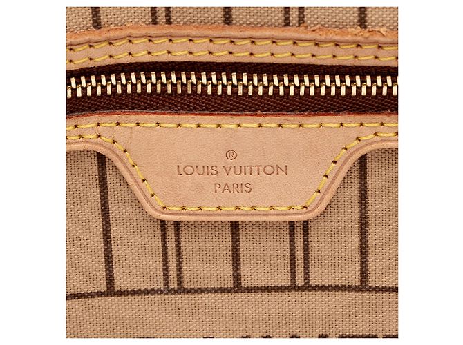 Bolso Neverfull GM de lona Monogram Louis Vuitton Castaño - vista 8
