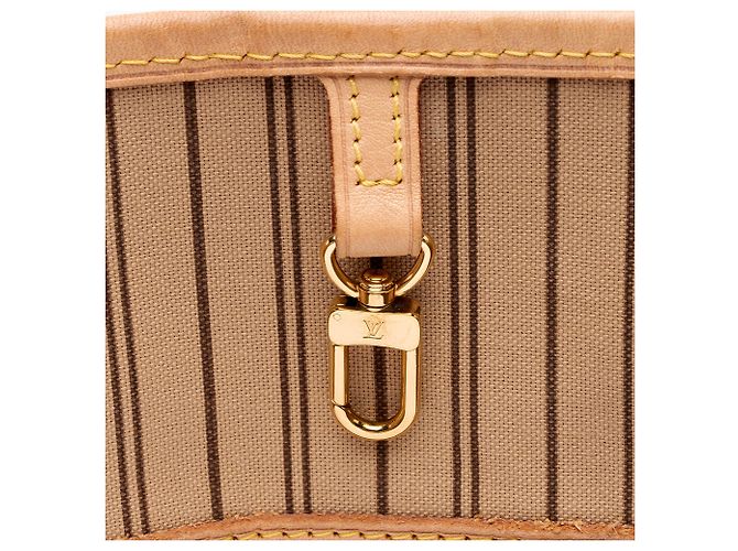 Bolso Neverfull GM de lona Monogram Louis Vuitton Castaño - vista 9