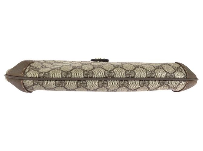 Borsa a Spalla Gucci GG Supreme Canvas Marrone Beige - vista 10