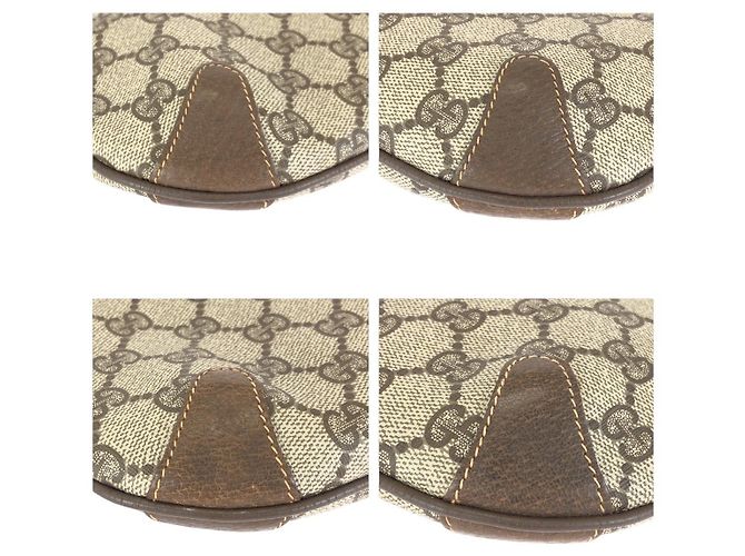 Borsa a Spalla Gucci GG Supreme Canvas Marrone Beige - vista 3