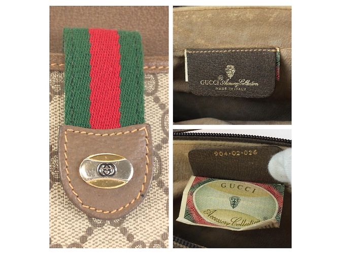 Borsa a Spalla Gucci GG Supreme Canvas Marrone Beige - vista 4