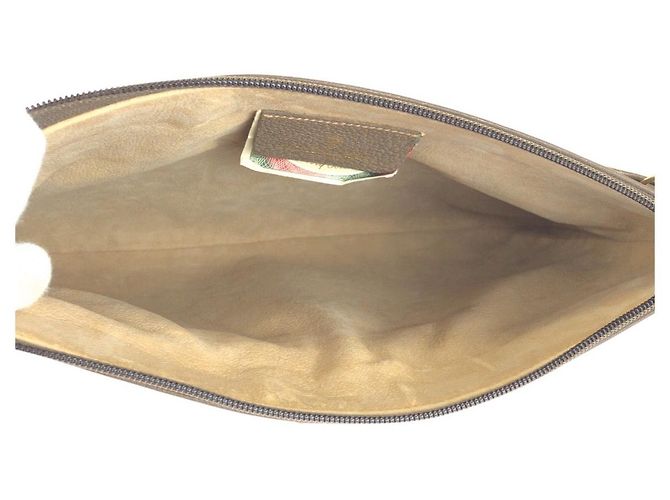 Borsa a Spalla Gucci GG Supreme Canvas Marrone Beige - vista 8