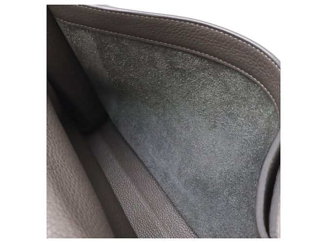 Hermès Hermes Togo Sac a Depeche 27 Briefcase Grigio - vista 5