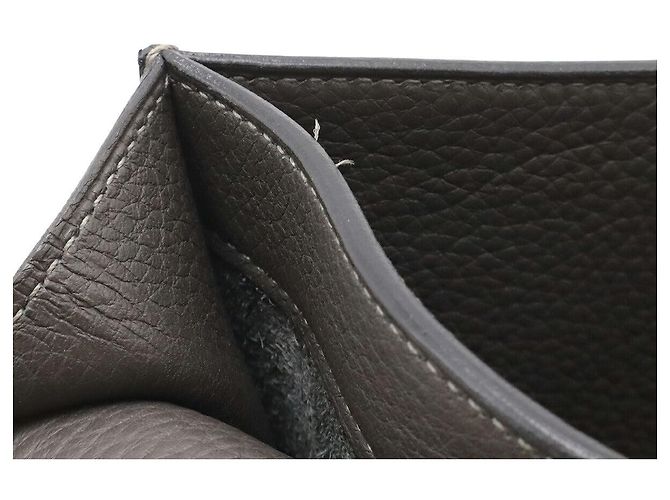 Hermès Hermes Togo Sac a Depeche 27 Briefcase Grigio - vista 7