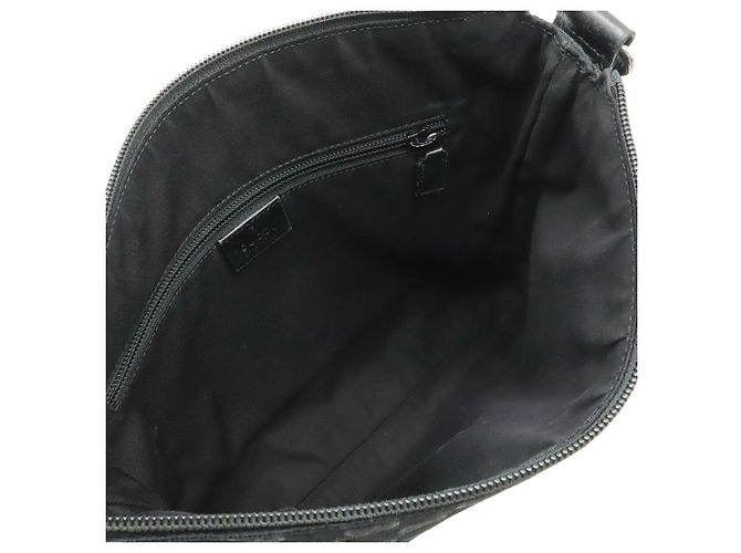 Borsa a tracolla Gucci GG Canvas e pelle nera Nero - vista 6