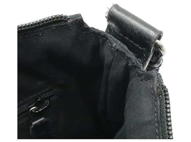 Borsa a tracolla Gucci GG Canvas e pelle nera Nero - vista 7