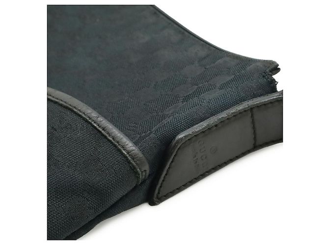 Borsa a tracolla Gucci GG Canvas e pelle nera Nero - vista 9