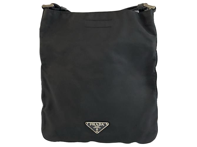 Borsa a tracolla Prada Nylon Tessuto Triangle Logo Nero - vista 2