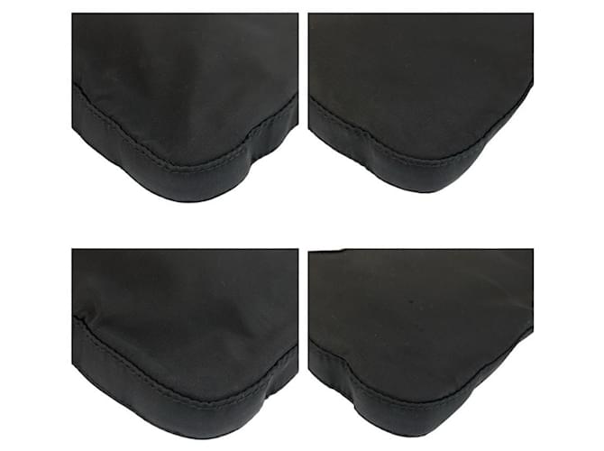 Borsa a tracolla Prada Nylon Tessuto Triangle Logo Nero - vista 4