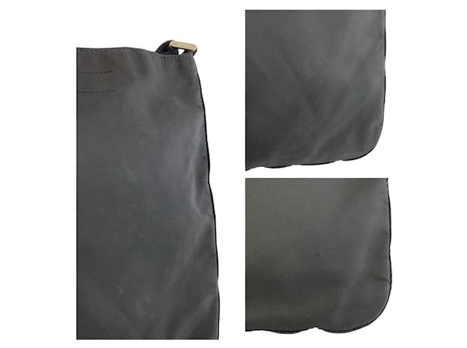 Borsa a tracolla Prada Nylon Tessuto Triangle Logo Nero - vista 5
