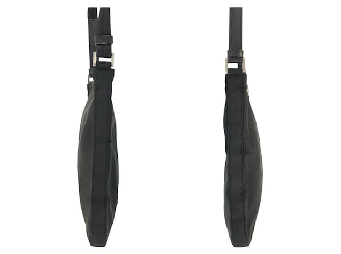 Borsa a tracolla Prada Nylon Tessuto Triangle Logo Nero - vista 7