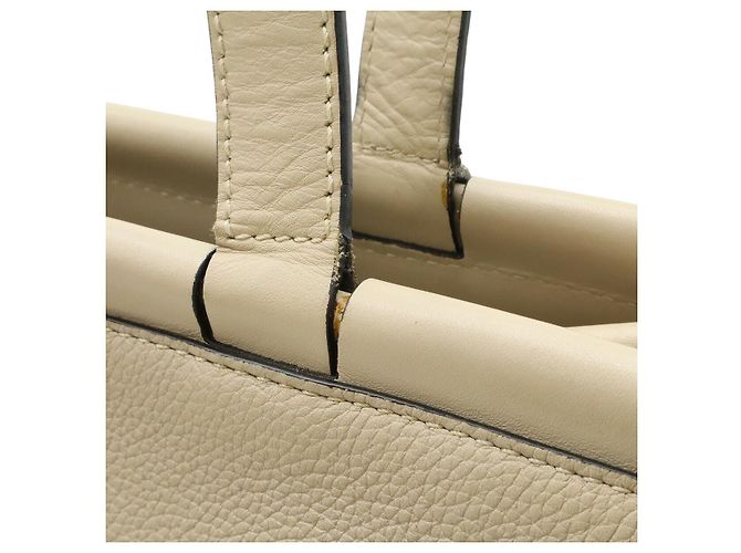 Loewe Leather Cushion Medium Anagram Tragetasche Braun Beige - Ansicht 7